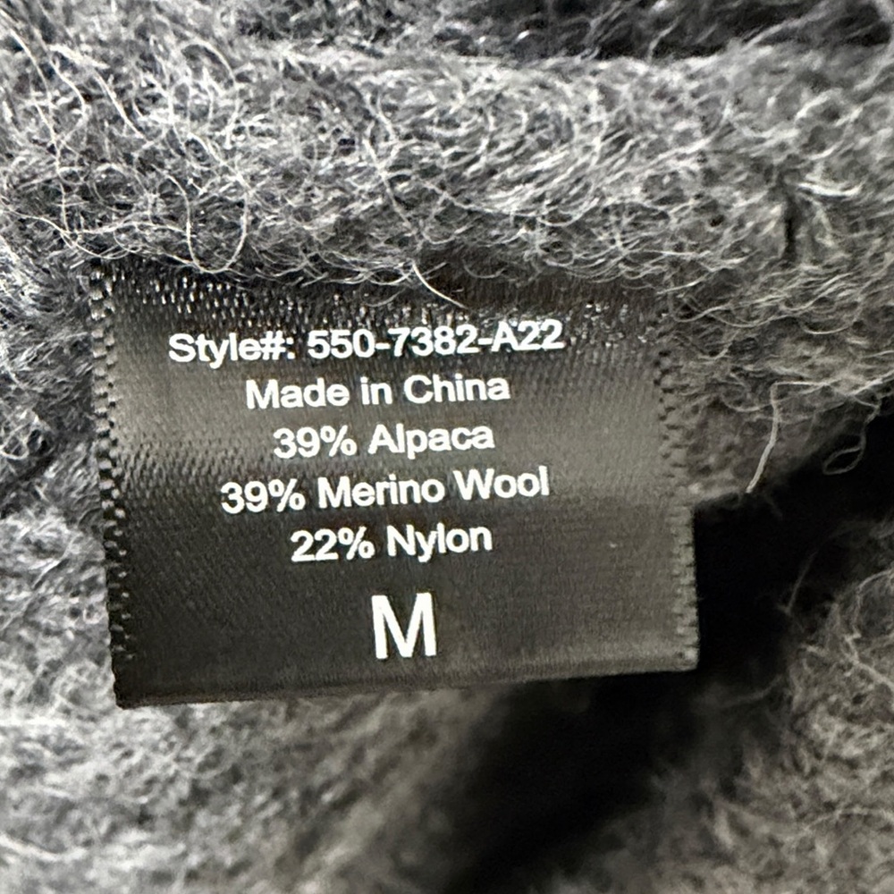 Jenni Kayne Cable Cocoon Cardigan Charcoal Size M - Picture 5 of 6